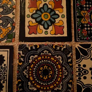 a tiled floor