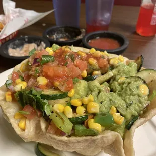 Veggies taco salad