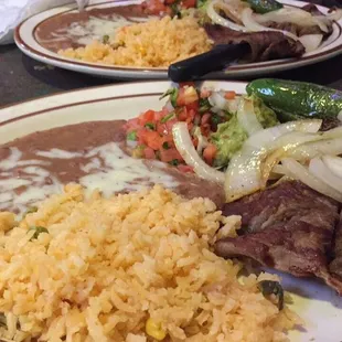 Steak plate. Comes with soup of the day too. Yummm!