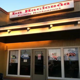 the front of a restaurant