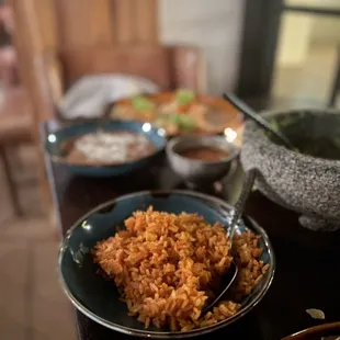 a table of mexican food