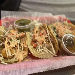 a plate of tacos