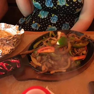 Beef fajitas