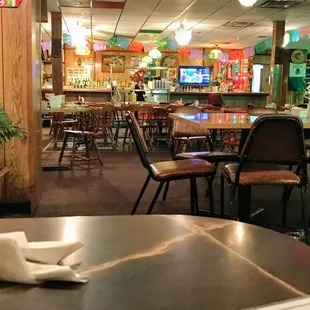 Empty at 7:30 on a Saturday night.