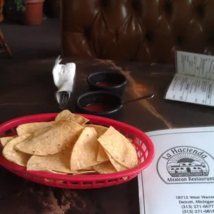 Chips &amp; hot sauce (not salsa)