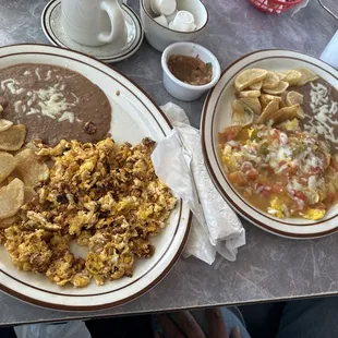 Chorizo &amp; eggs beans &amp; huevos rancheros