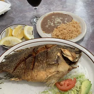 Pascal beans rice on side with a Cabernet!