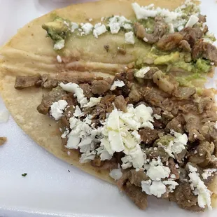 Fajita machete with beans &amp; guac