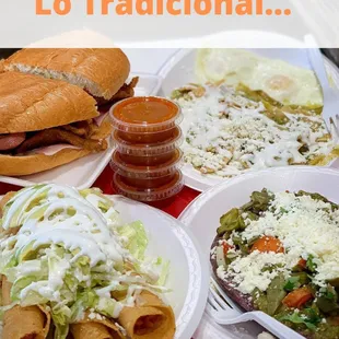 a variety of food items