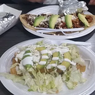 Flautas and a huarache