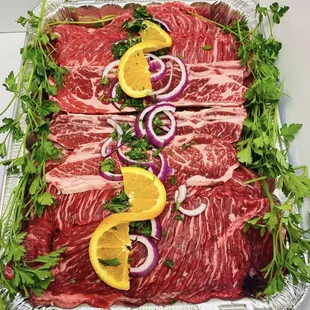 Beef Flap meat and short ribs