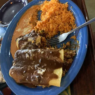 Mole enchiladas