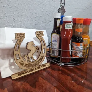 a napkin holder and a napkin holder