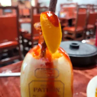 a bottle of sauce