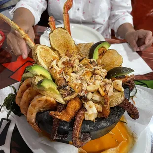 Molcajete de la Casa.  So much food.
