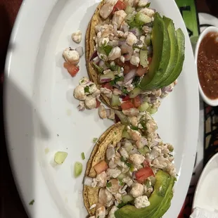 Ceviche tostadas