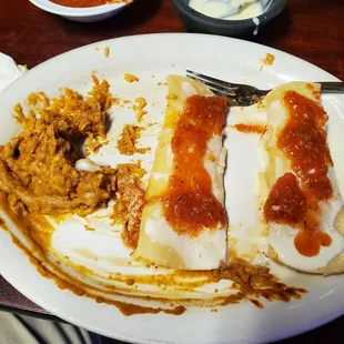 3 cheese enchiladas rice and refried beans it was great second time here come down and try it you won&apos;t be disappointed