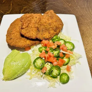 Chicken milanesa.