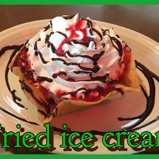 This fried ice cream was delicious !!!