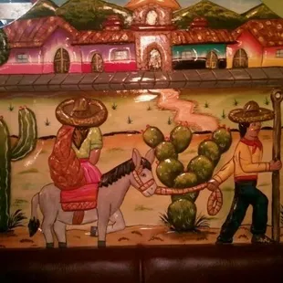 Absoutely adorable...mexican booths...and awesome tables