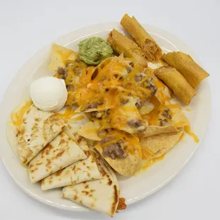 a plate of quesadillas and quesadillas