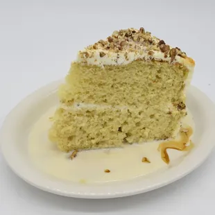 a slice of cake on a plate