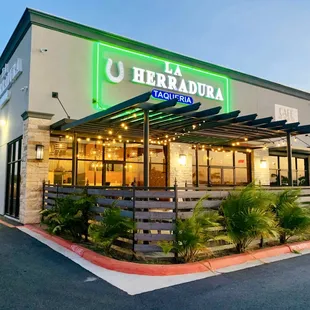 the front of the restaurant