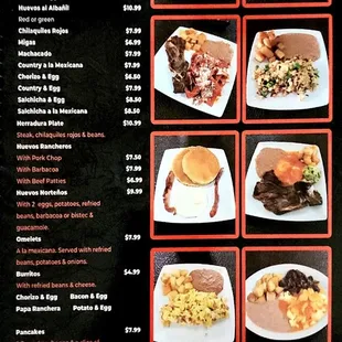 breakfast menu