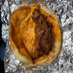 Open Birria taco