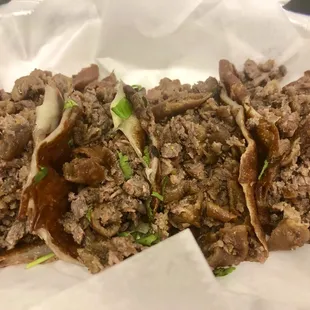 Mixta tacos with cheese tortillas!! That&apos;s right!! Keto lovers dream!