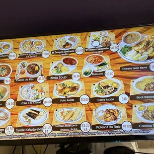 the menu