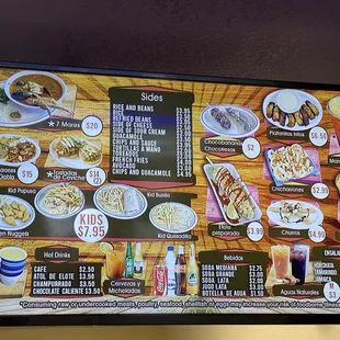 the menu