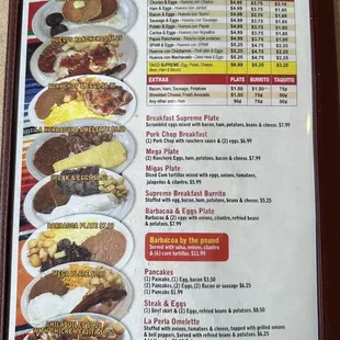 Menu - Breakfast