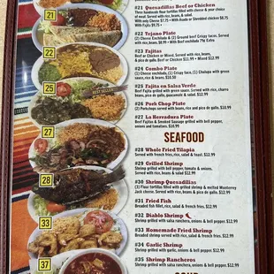 Menu - Lunch &amp; Dinner