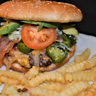 Grilled Bacon, Jalapeno &amp; Onion, only our Grilled Burger...!!!