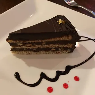 Hazelnut, dark chocolate cake