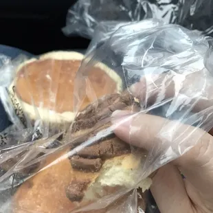 That is the last piece of cocoa heaven in my fingertips - the lemon one is next to it but flipped over.