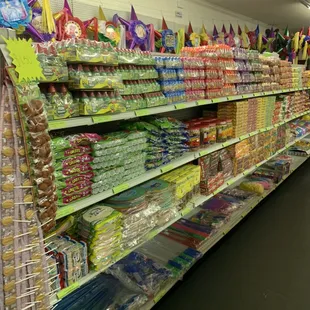 shelves of candy