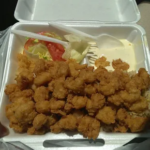 a container of fried food