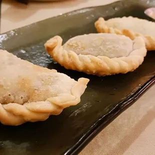 Trio empanadas beef, chicken, chorizo
