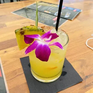 Grilled pineapple jalapeño margarita