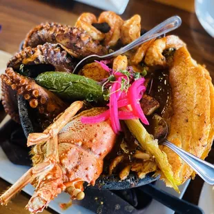 Molcajete Mariscos--seafood = flavorful and broiled perfectly!