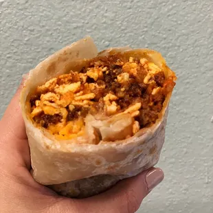 Egg/cheese/chorizo burrito