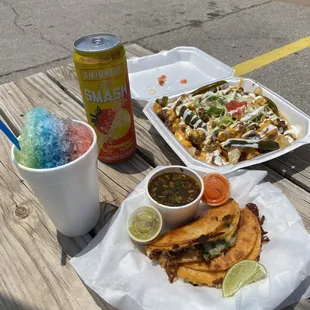Kick back and relax with some Nachos and Quesabirria.