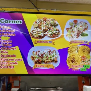 a menu for a mexican restaurant