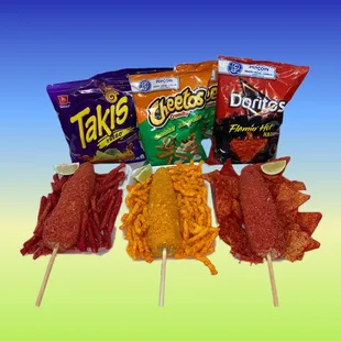 a variety of snacks