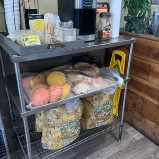 Sweet bread and chips