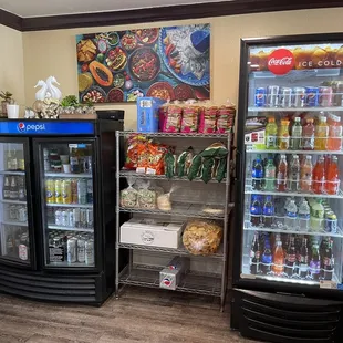 The beverage selection.