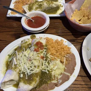 Pork Burritos dinner