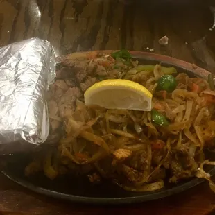 Beef fajitas